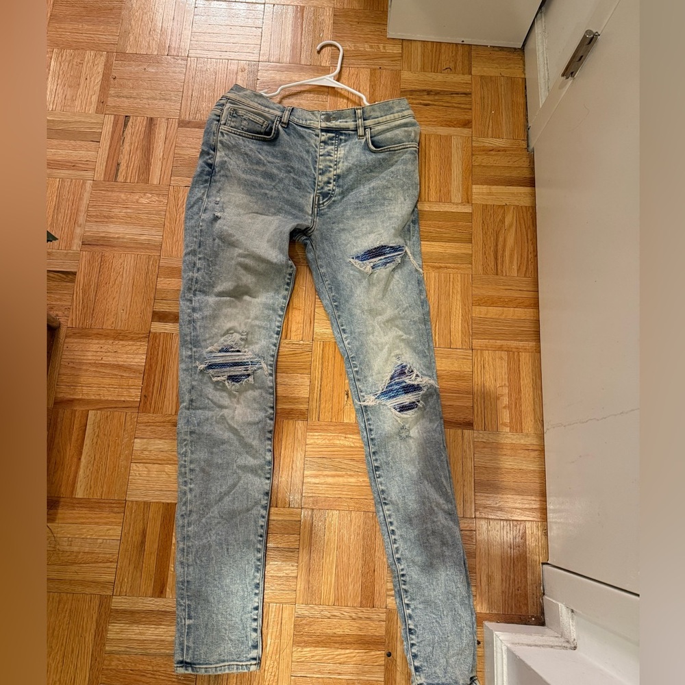 AMIRI Faded Blue Denim Jeans